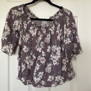 Off the shoulder floral top